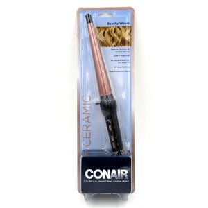 Conair Ceramic Beachy Waves 1" to 1/2" High Heat Curling Wand For All Hair Types